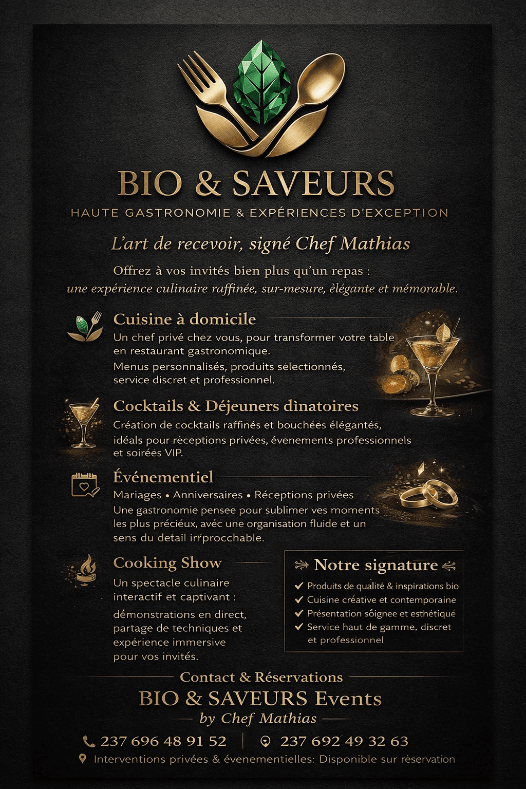 Bio & saveurs Events by chef Mathias